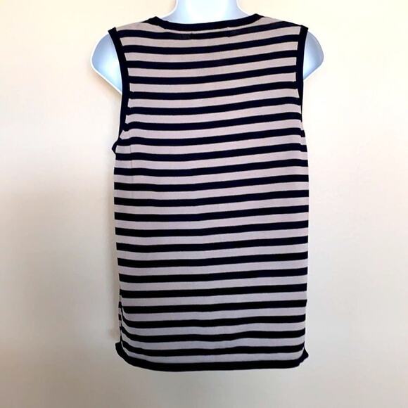 Jones NewYork Tank Black & Gray Striped XL - Picture 4 of 9